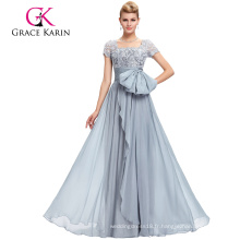 Grace Karin Nouvel arrivé Gris Lace Mère de Robes de mariée longue CL4445